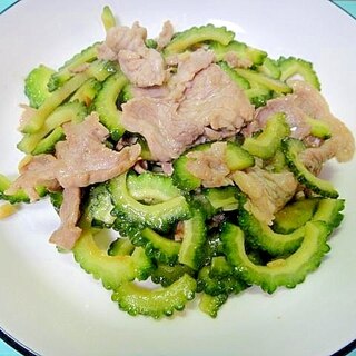 ゴーヤと豚肉のにんにく炒め